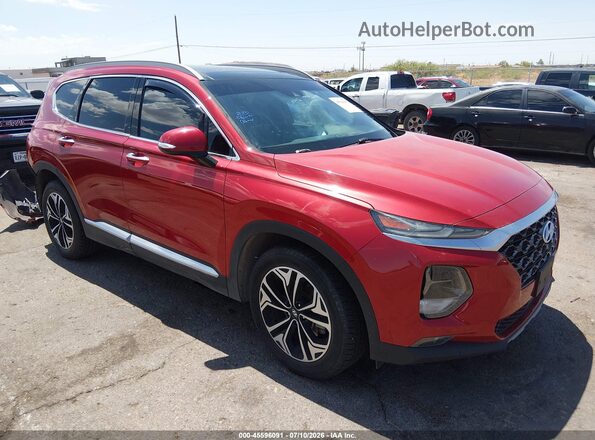 5NMS53AA6KH014846 2019 HYUNDAI SANTA FE Red Панорамний вид салону 360°