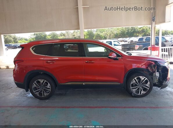 5NMS53AA6LH216748 2020 HYUNDAI SANTA FE Red Rear interior view