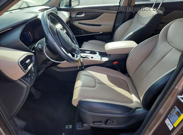 5NMS53AA7LH272262 2020 HYUNDAI SANTA Gray Вид салону спереду
