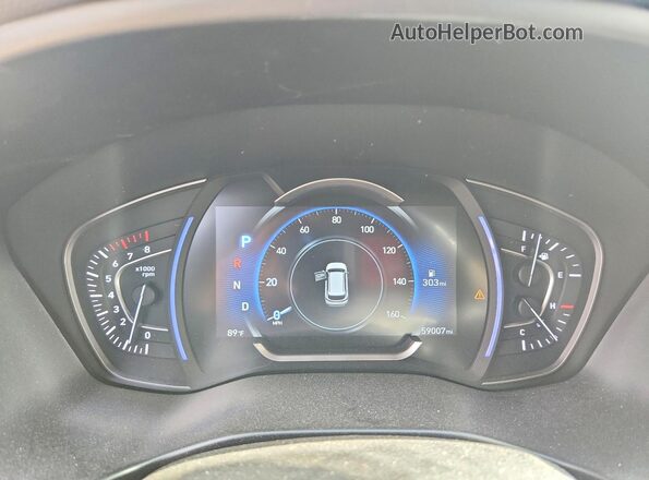 5NMS53AA7LH272262 2020 HYUNDAI SANTA Gray Вид щитка приладів