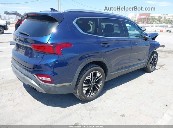 5NMS53AA7LH305762 2020 HYUNDAI SANTA FE Navy Trasero derecho