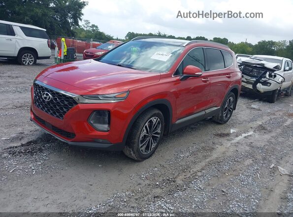 5NMS53AA8KH066138 2019 HYUNDAI SANTA FE Orange წინა მარცხენა ხედი სამი მეოთხედიდან