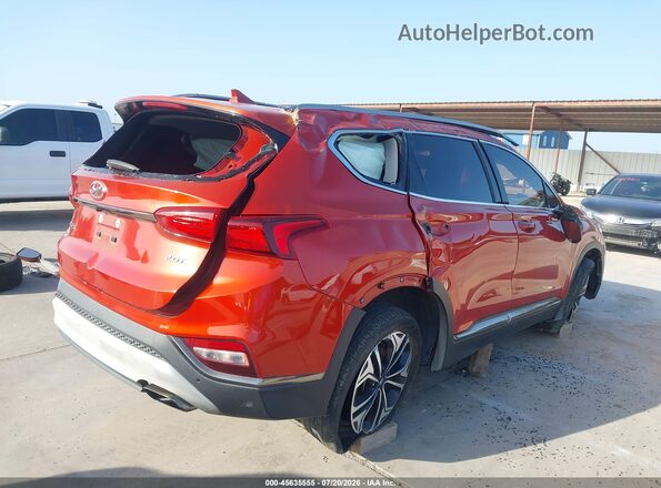 5NMS53AA8KH075227 2019 HYUNDAI SANTA FE Burgundy Trasero derecho