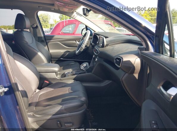 5NMS53AA9KH134088 2019 HYUNDAI SANTA FE Blue Вид салону спереду