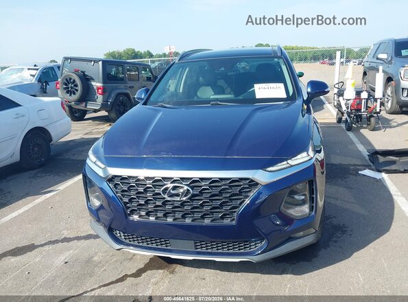 5NMS53AA9KH134088 2019 HYUNDAI SANTA FE Blue Вид щитка приладів