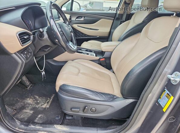 5NMS53AD0KH066869 2019 HYUNDAI SANTA Gray Widok wnętrza z przodu