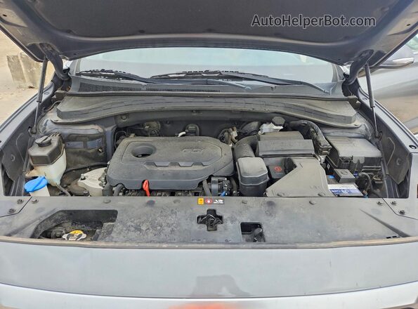5NMS53AD0KH066869 2019 HYUNDAI SANTA Gray Widok komory silnika