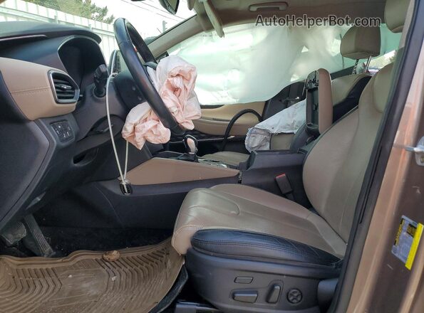 5NMS53AD1KH128926 2019 HYUNDAI SANTA Коричневый Вид салона спереди
