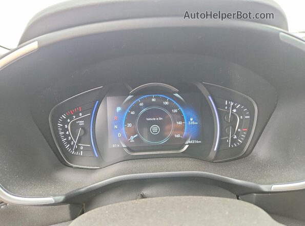 5NMS53AD2LH145008 2020 HYUNDAI SANTA White Vista del cuadro de instrumentos