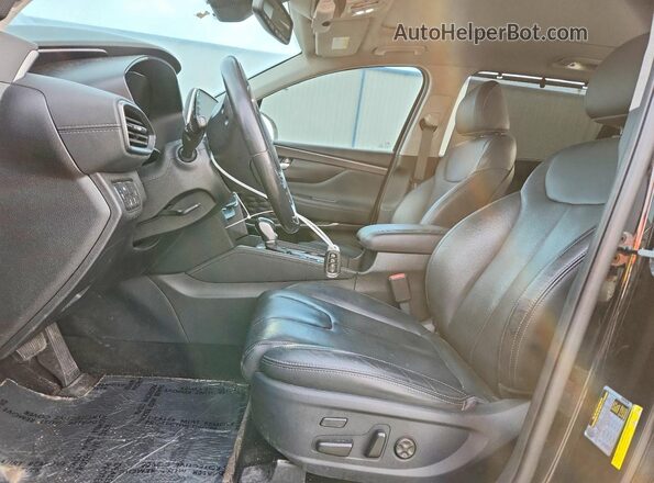 5NMS53AD5KH002410 2019 HYUNDAI SANTA Black Вид салону спереду