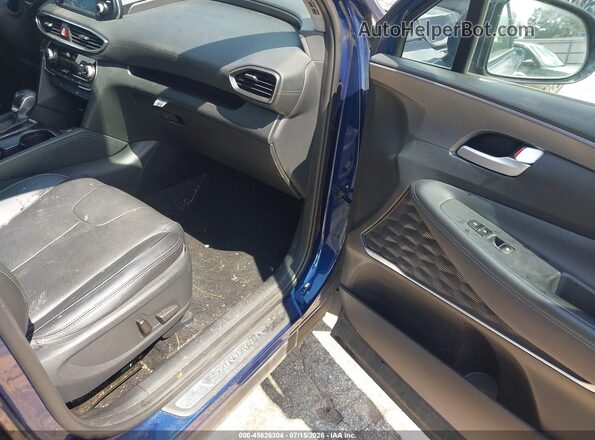 5NMS53AD8KH130267 2019 HYUNDAI SANTA FE Blue Front interior view