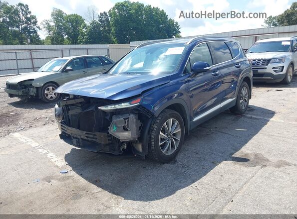 5NMS53AD8KH130267 2019 HYUNDAI SANTA FE Blue Front left