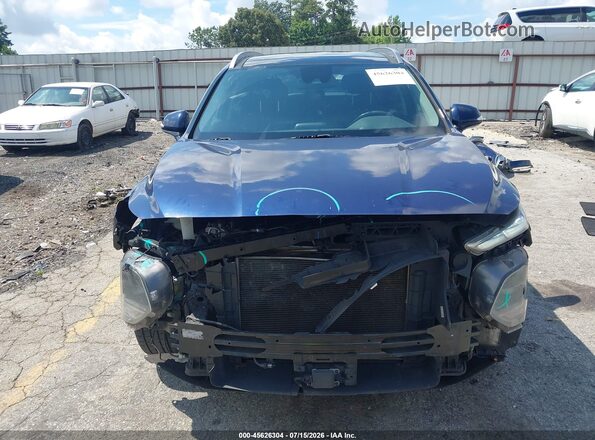 5NMS53AD8KH130267 2019 HYUNDAI SANTA FE Blue Instrument cluster view