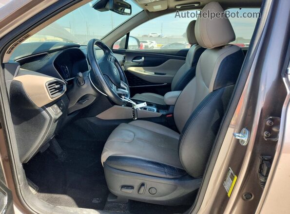 5NMS53AD9KH111243 2019 HYUNDAI SANTA Tan Vista interior delantera