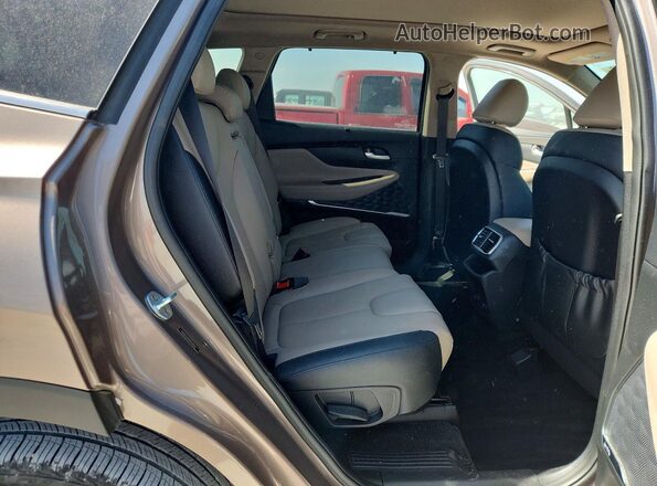 5NMS53AD9KH111243 2019 HYUNDAI SANTA Tan Vista interior trasera