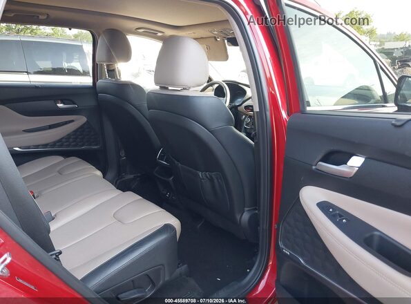 5NMS53ADXKH011829 2019 HYUNDAI SANTA FE Red VIN კოდის სტიკერის ხედი