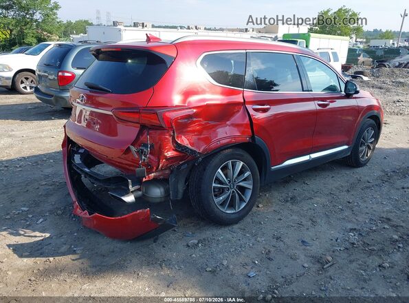 5NMS53ADXKH011829 2019 HYUNDAI SANTA FE Red უკანა მარჯვენა