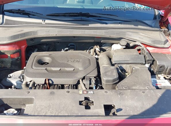 5NMS53ADXKH011829 2019 HYUNDAI SANTA FE Red უკანა ხედი