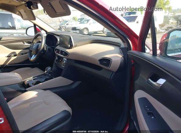5NMS53ADXKH011829 2019 HYUNDAI SANTA FE Red წინა სალონის ხედი