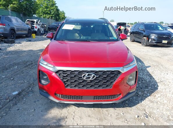 5NMS53ADXKH011829 2019 HYUNDAI SANTA FE Red წინა პანელის ხედი