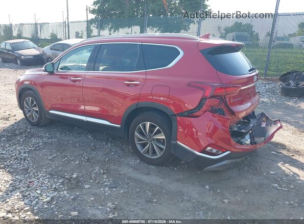5NMS53ADXKH011829 2019 HYUNDAI SANTA FE Red უკანა მარცხენა