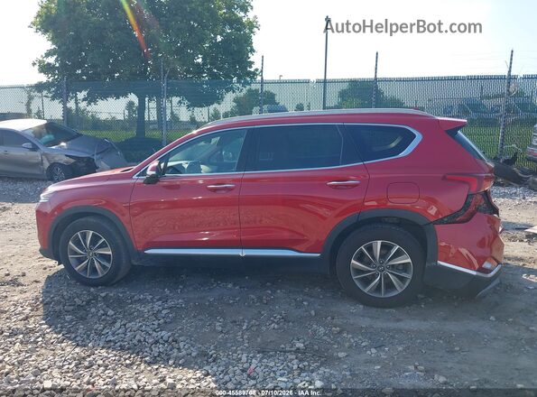 5NMS53ADXKH011829 2019 HYUNDAI SANTA FE Red უკანა სალონის ხედი