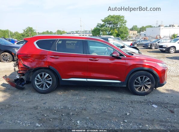 5NMS53ADXKH011829 2019 HYUNDAI SANTA FE Red ხელსაწყოთა პანელის ხედი