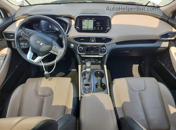 5NMS53ADXKH065048 2019 HYUNDAI SANTA White წინა პანელის ხედი