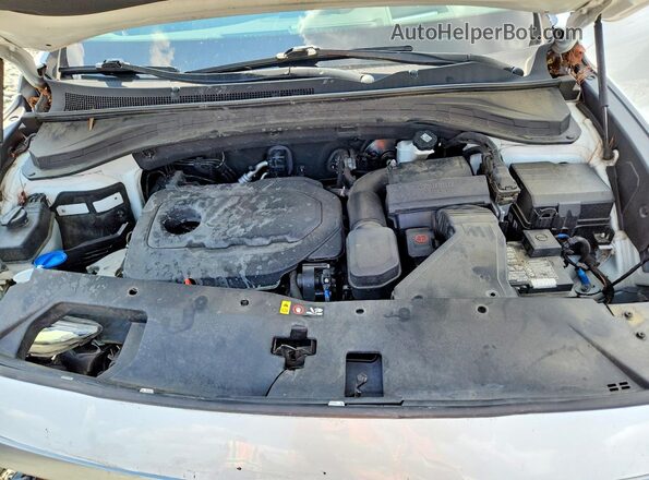 5NMS53ADXKH065048 2019 HYUNDAI SANTA White ძრავის განყოფილების ხედი