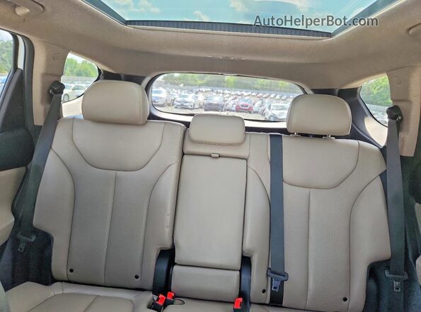 5NMS53ADXKH065048 2019 HYUNDAI SANTA White უკანა სავარძლების ხედი