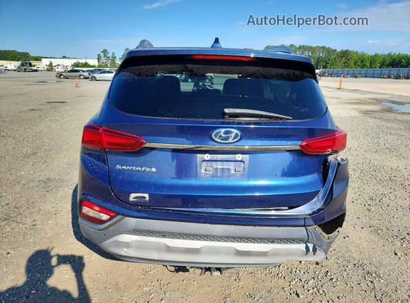 5NMS53ADXLH226645 2020 HYUNDAI SANTA Blue Widok z tyłu