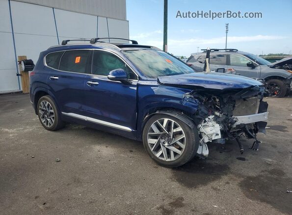 5NMS54AL5PH494201 2023 HYUNDAI SANTA Blue Передня права чверть