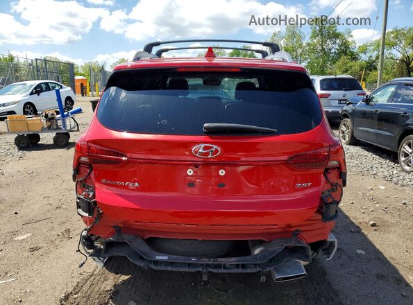 5NMS54AL8PH493334 2023 HYUNDAI SANTA Red Вид ззаду