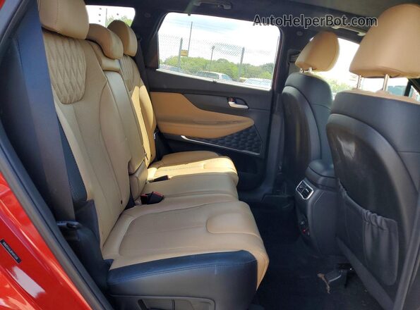 5NMS54AL8PH493334 2023 HYUNDAI SANTA Red Вид задньої частини салону