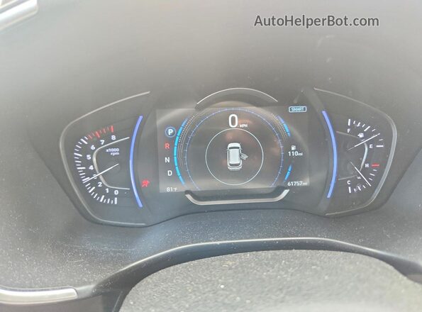 5NMS5CAA3KH115665 2019 HYUNDAI SANTA Red Вид щитка приладів