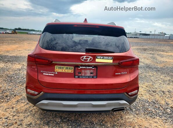 5NMS5CAA3KH115665 2019 HYUNDAI SANTA Red Вид ззаду