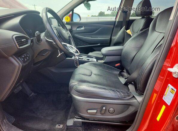 5NMS5CAA3KH115665 2019 HYUNDAI SANTA Red Вид салону спереду