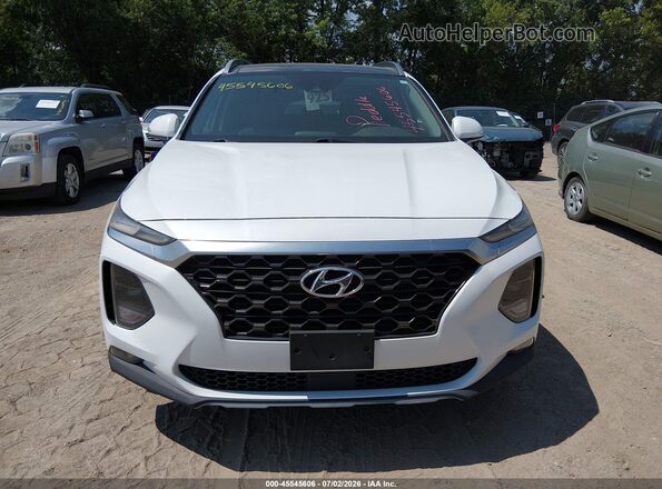 5NMS5CAA4KH018801 2019 HYUNDAI SANTA FE White ხელსაწყოთა პანელის ხედი