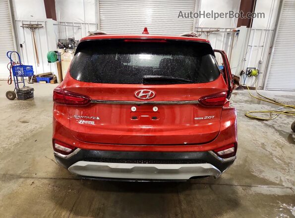 5NMS5CAA4KH132068 2019 HYUNDAI SANTA Red უკანა ხედი