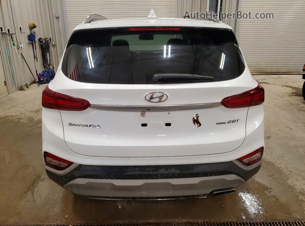 5NMS5CAA5KH071345 2019 HYUNDAI SANTA White Հետևի տեսք