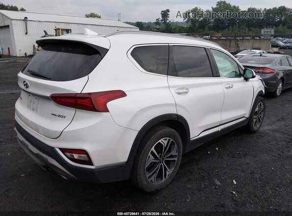 5NMS5CAA9KH011021 2019 HYUNDAI SANTA FE Белый Задняя правая четверть