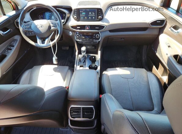 5NMS5CAD6KH085572 2019 HYUNDAI SANTA Красный Вид панели приборов