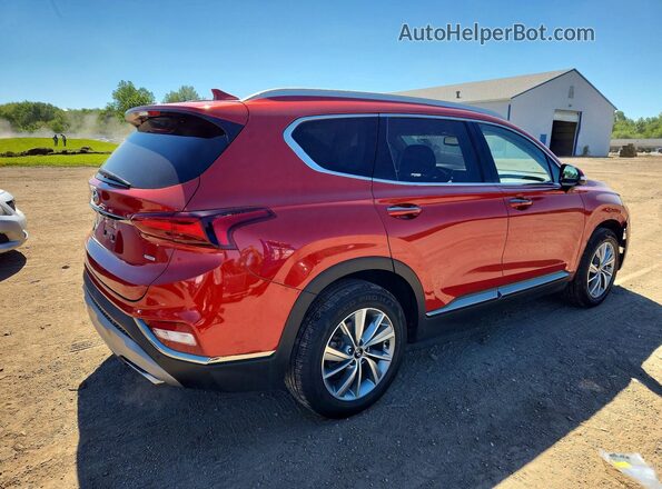 5NMS5CAD6KH085572 2019 HYUNDAI SANTA Красный Задняя правая четверть