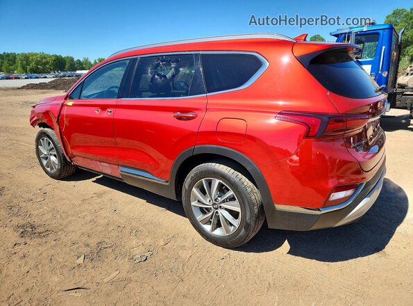 5NMS5CAD6KH085572 2019 HYUNDAI SANTA Красный Задняя левая четверть