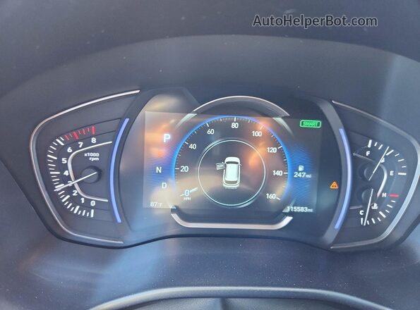 5NMS5CAD6KH085572 2019 HYUNDAI SANTA Красный Вид щитка приборов