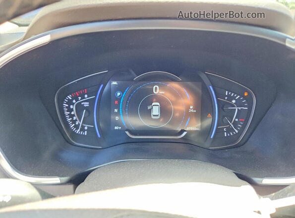 5NMS5CAD7KH102282 2019 HYUNDAI SANTA Blue Սարքավորումների վահանակի տեսք