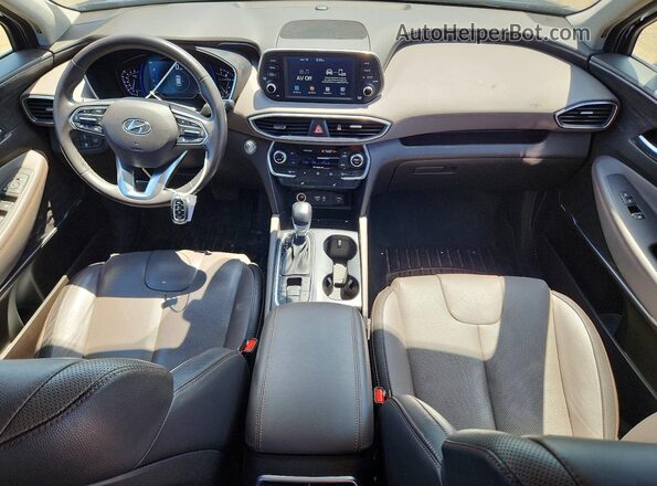 5NMS5CAD7KH102282 2019 HYUNDAI SANTA Blue Առջևի վահանակի տեսք