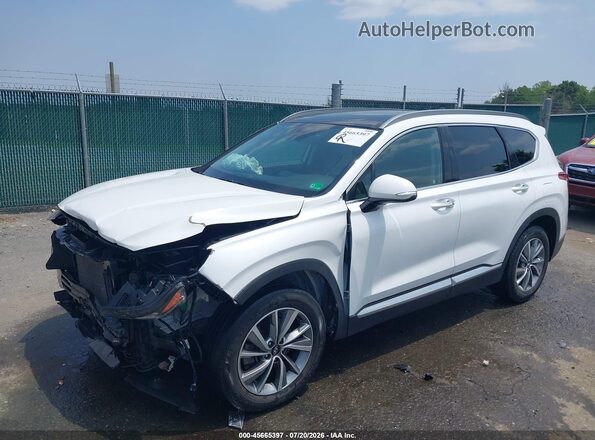 5NMS5CAD8KH005043 2019 HYUNDAI SANTA FE White Передня ліва чверть
