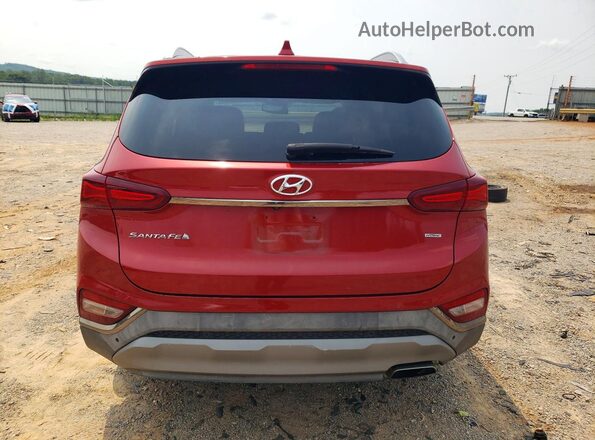 5NMS5CAD8KH070040 2019 HYUNDAI SANTA Orange Rear view