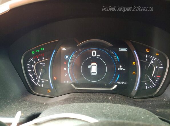 5NMS5CAD8KH070040 2019 HYUNDAI SANTA Orange Instrument cluster view